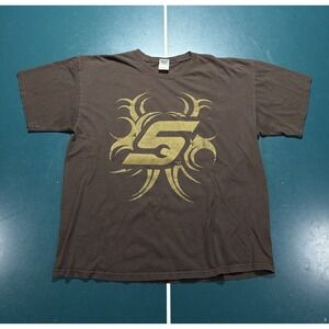 Vintage Snap-On Tools T-Shirt Men's XL Brown Grunge Big Wrench Logo Graphic 90s
